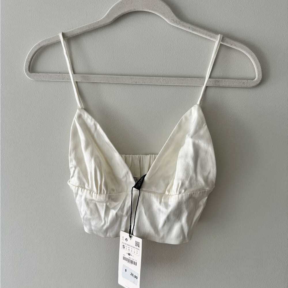 Zara Ivory Silk Two Piece Set